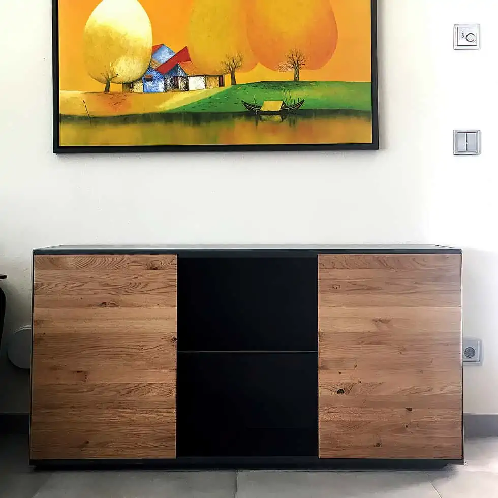 design-moebel-stahlzart-sideboard-holz-schwarz-eiche-breit-metall-wohnzimmer-modern-grau-massiv-tief-industrial-massivholz-kommode-schiebetueren-wildeiche-ideen-bild-kunst-gemaelde