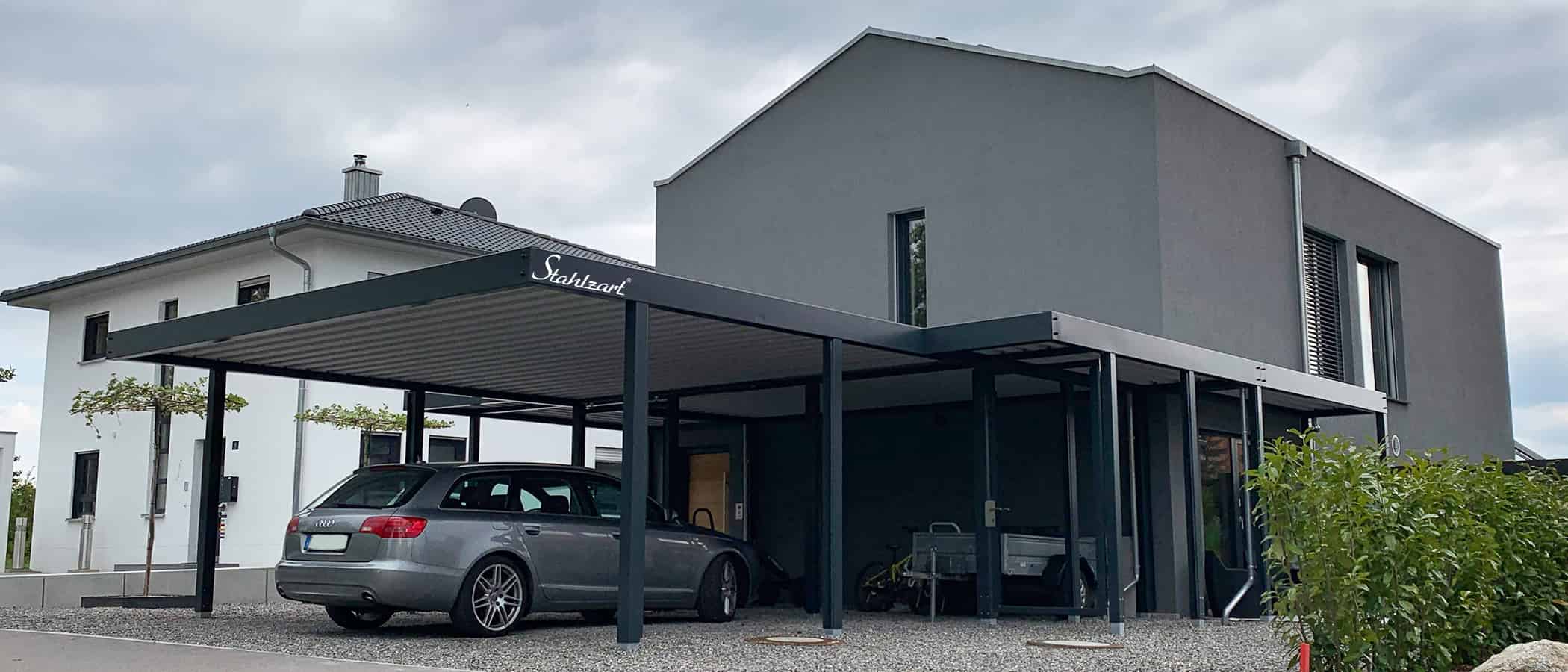 carport-nach-mass-doppelcarport-carports-doppelcarports-haus-anbau-mit-vordach-veranda-ueberdachung-metall-stahl-planung-lösung-individuell-garage-flachdach-stahzart