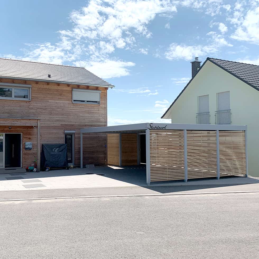 carport-nach-mass-doppelcarport-carports-doppelcarports-mit-abstellraum-holz-metall-stahl-planung-lösung-individuell-garage-flachdach-hellgrau-stahlzart