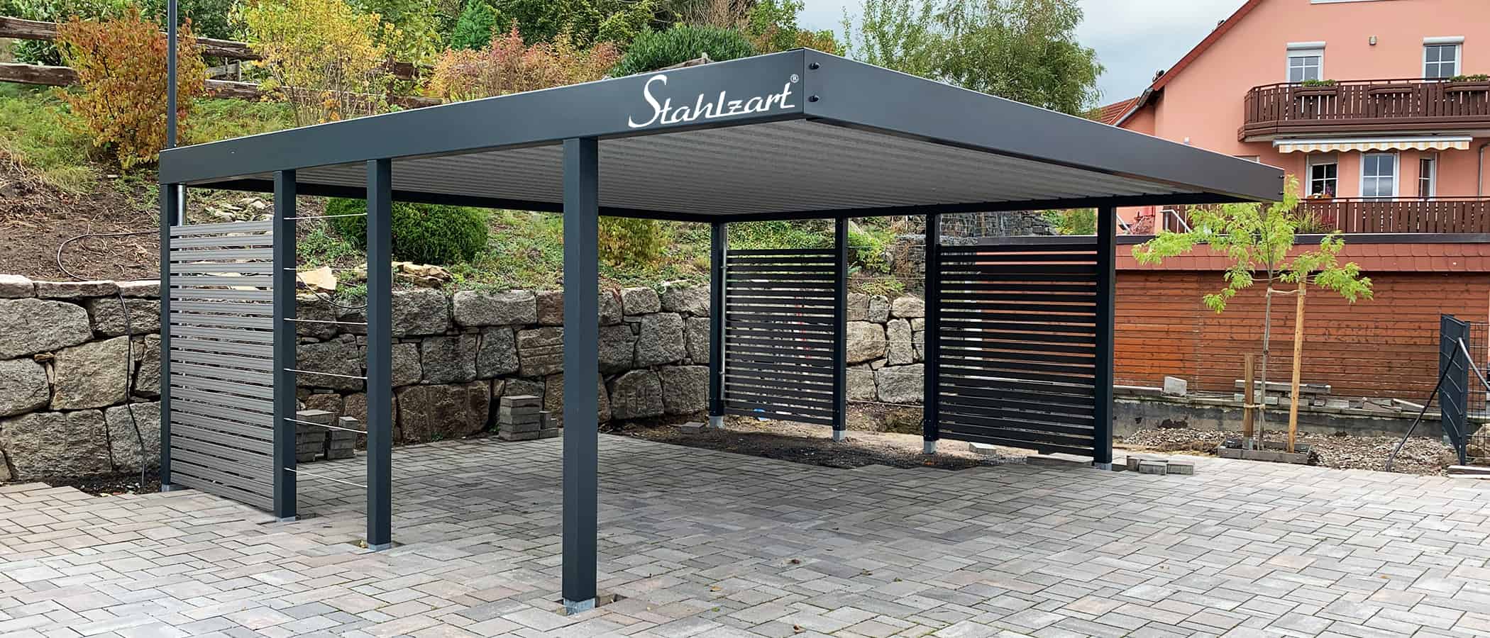 carport-nach-mass-doppelcarport-carports-masse-doppelcarports-mit-seilen-metall-stahl-wpc-planung-lösung-individuell-garage-flachdach-anthrazit-stahzart