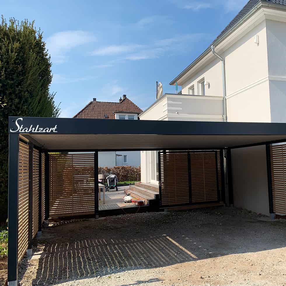 carport-nach-mass-doppelcarport-carports-masse-doppelcarports-schiebe-tuer-zaun-holz-metall-stahl-planung-lösung-individuell-garage-flachdach-stahzart