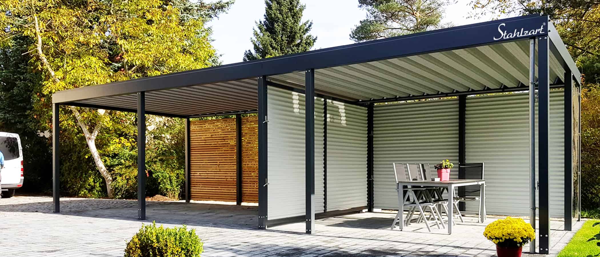 carport-nach-mass-doppelcarport-carports-reihencarport-holz-metall-stahl-glas-planung-lösung-individuell-garage-flachdach-wellblech-stahlzart