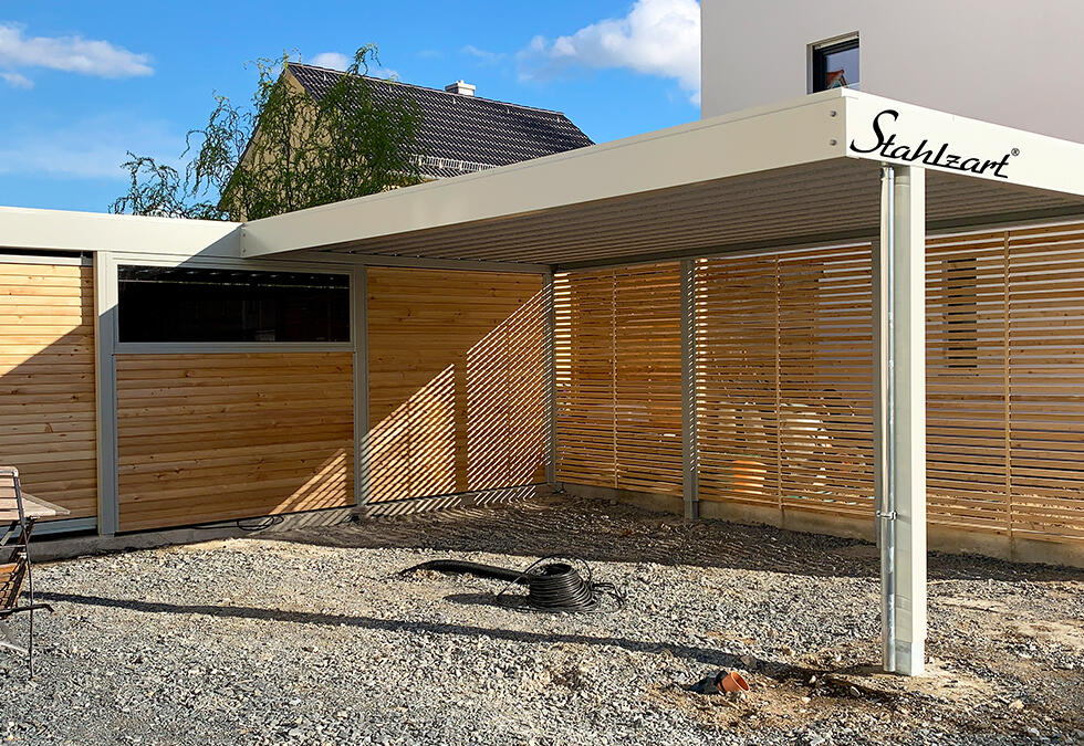 Carport Gerätehaus Weiß – Dresden