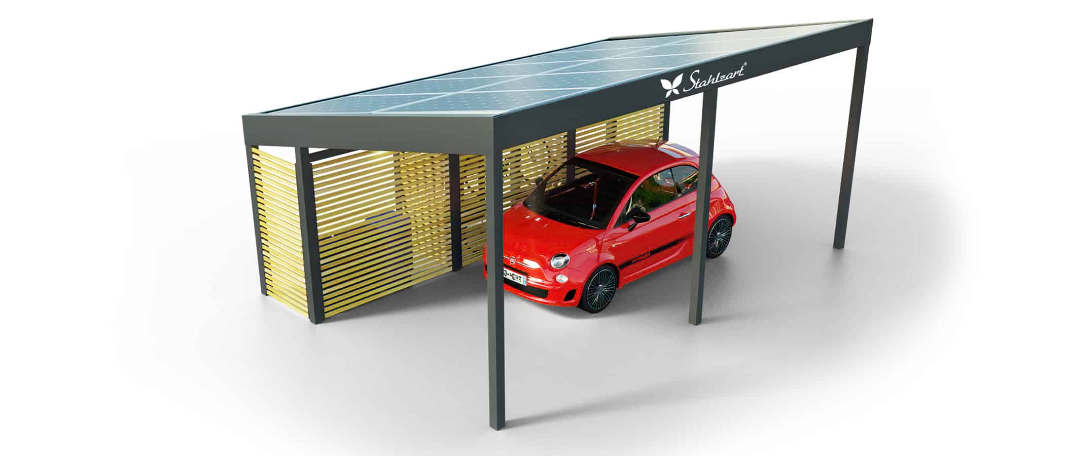 solar-carport-mit-schraegdach-solar-carports-e-fahrzeuge-pv-anlage-solarcarport-strom-solaranalge-carportdach-e-auto-fiat-500e-holz-metall-mit-schuppen-modern-stahlzart