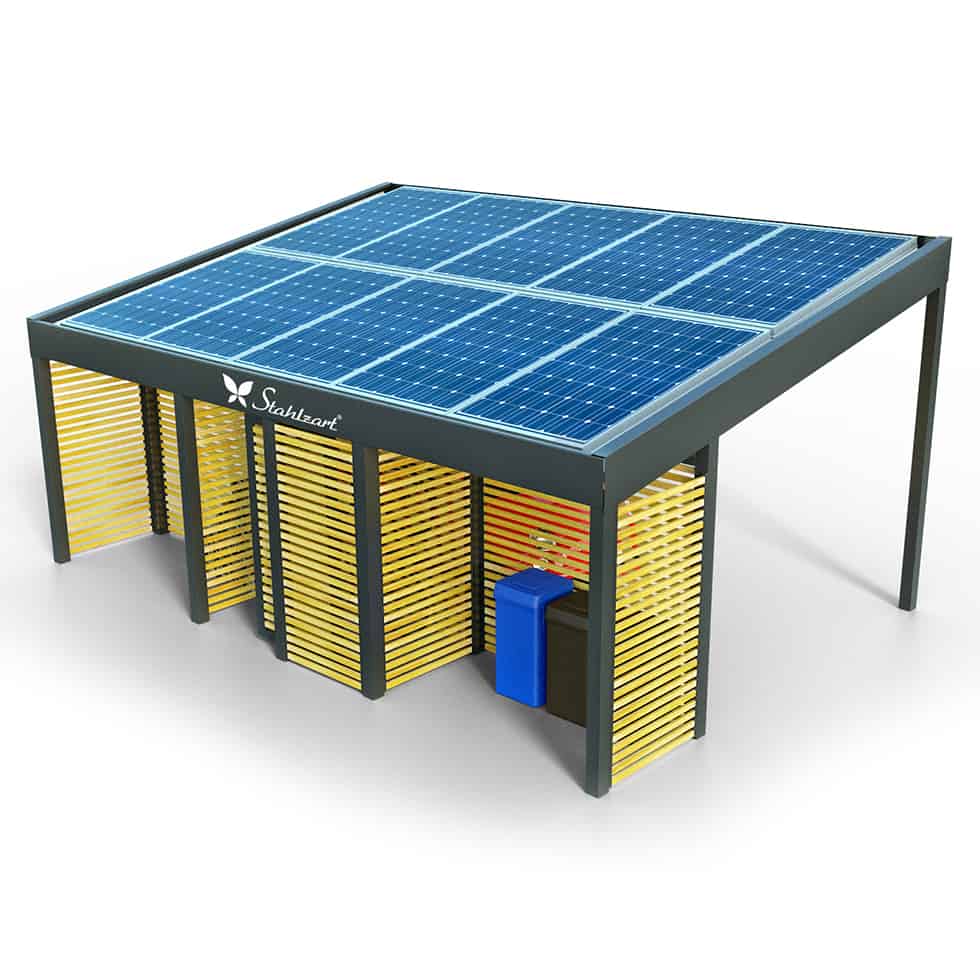 solar-carport-mit-schraegdach-solar-carports-e-fahrzeuge-pv-anlage-solarcarport-strom-solaranalge-carportdach-holz-metall-mit-schuppen-muelltonnen-design-stahlzart