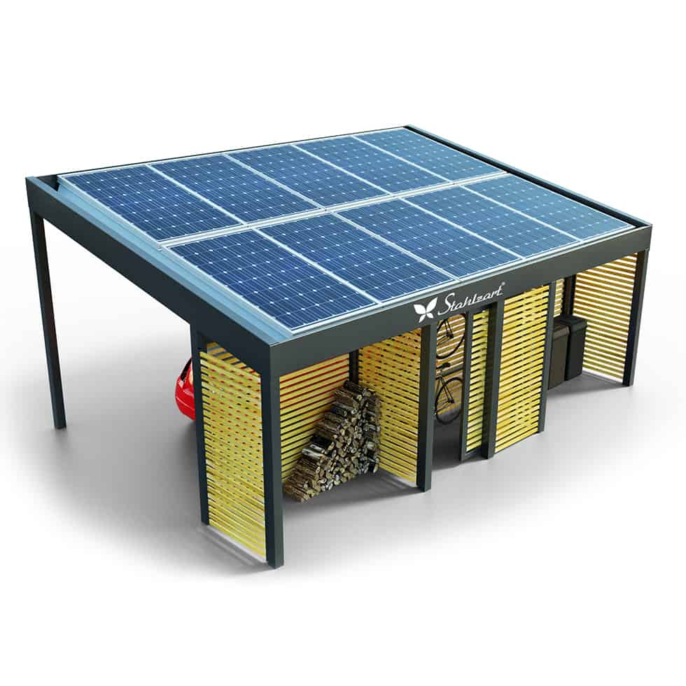 solar-carport-mit-schraegdach-solar-carports-e-fahrzeuge-pv-anlage-solarcarport-strom-solaranalge-e-auto-doppelcarport-holz-metall-mit-abstellraum-brennholz-fahrrad-muelltonnen-design-stahlzart