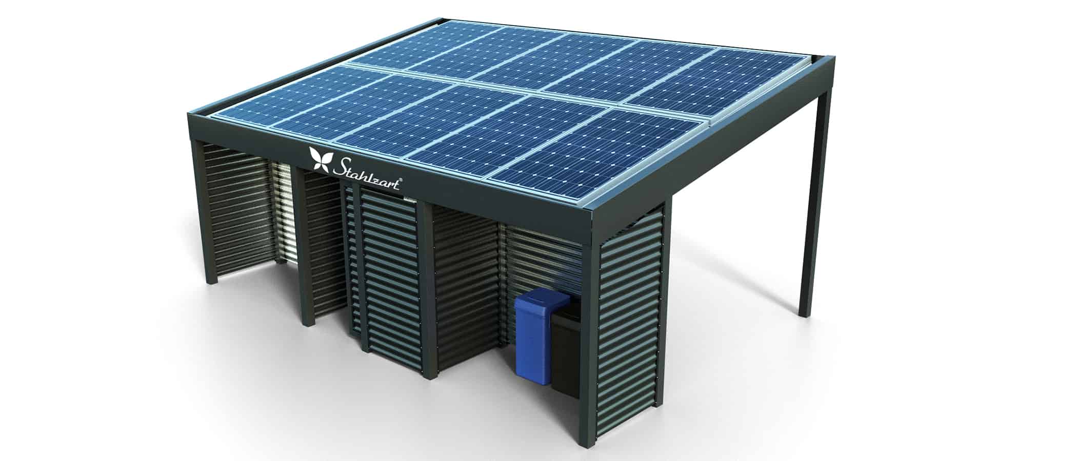 solar-carport-mit-schraegdach-solar-carports-e-fahrzeuge-pv-anlage-solarcarport-strom-solaranalge-e-auto-doppelcarport-metall-stahl-mit-schuppen-muelltonnen-modern-stahlzart
