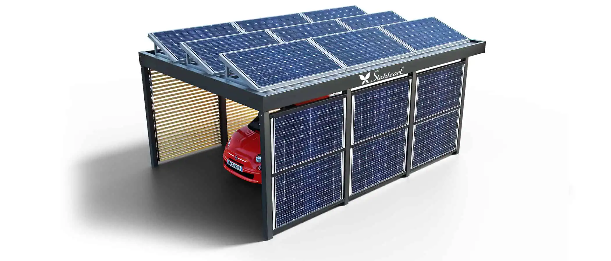 solar-carport-mit-flachdach-carports-pv-anlage-solaranlage-photovoltaik-garagen-garagendach-solarcarport-installation-solarmodulen-solarcarports-flaechen-dach-e-auto-loesung-metall-holz-stahlzart