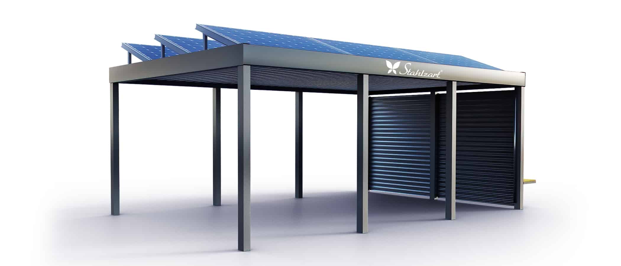 solar-carport-mit-flachdach-carports-pv-anlage-solaranlage-photovoltaik-garagen-garagendach-solarcarport-installation-solarmodulen-solarcarports-flaechen-dach-e-auto-loesungen-metall-stahlzart