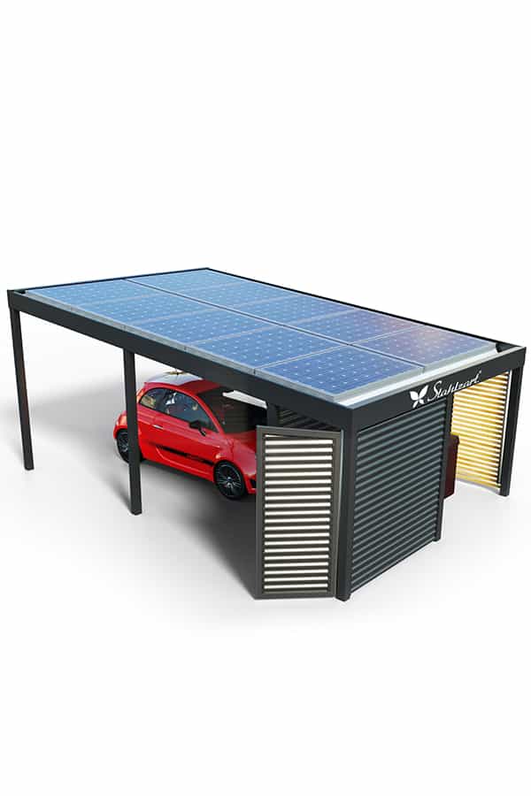 solar-carport-mit-pultdach-carports-solarcarport-pultdach-carportdach-design-strom-angebot-photovoltaikanlage-module-solardach-dachflaeche-holz-metall-stahl-mit-geraeteraum-tuer-design-stahlzart
