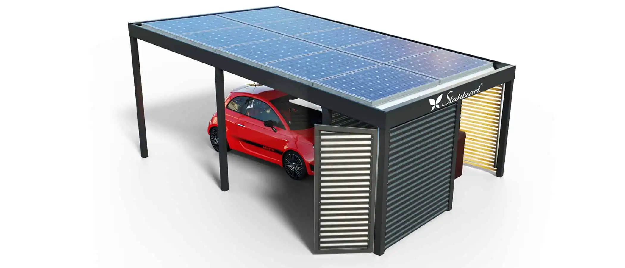 solar-carport-mit-pultdach-carports-solarcarport-pultdach-carportdach-design-strom-angebot-photovoltaikanlage-module-solardach-dachflaeche-holz-metall-stahl-mit-schuppen-tuer-design-stahlzart