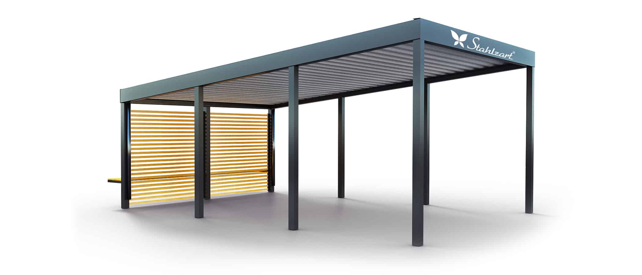 solar-carport-mit-pultdach-carports-solarcarport-pultdach-carportdach-design-strom-angebot-photovoltaikanlage-module-solardach-dachflaeche-metall-stahl-holz-seitenwand-mit-sitzbank-stahlzart