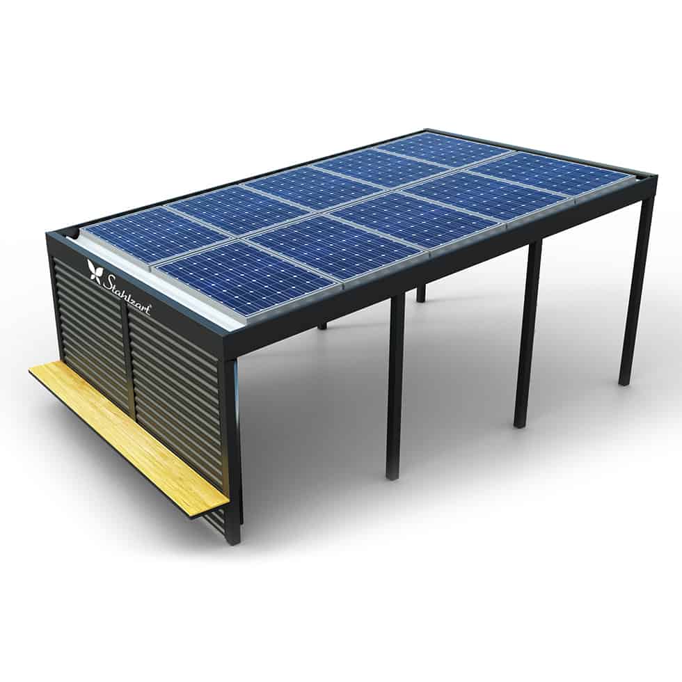 solar-carport-mit-pultdach-carports-solarcarport-pultdach-carportdach-design-strom-angebot-photovoltaikanlage-module-solardach-dachflaeche-metall-stahl-mit-sitzbank-holz-stahlzart