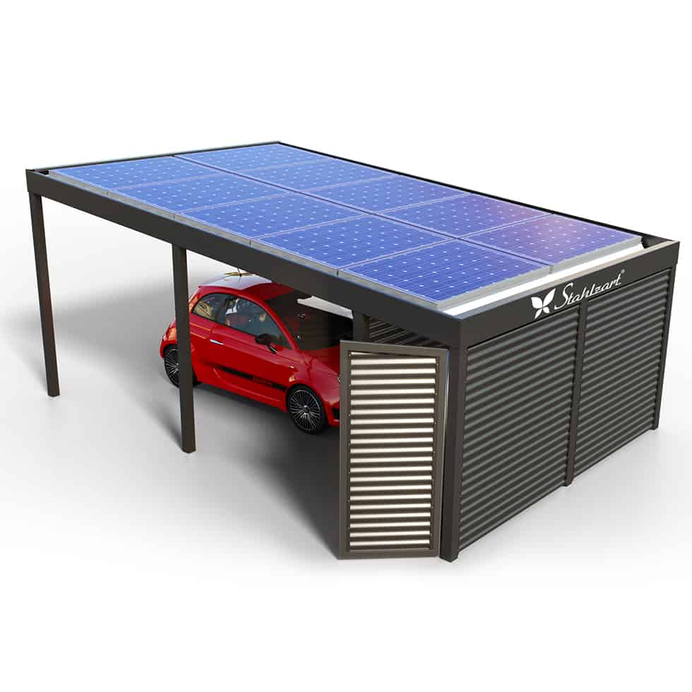 solar-carport-mit-pultdach-carports-solarcarport-pultdach-carportdach-design-strom-angebot-photovoltaikanlage-module-solardach-dachflaeche-metall-stahl-stahlcarport-schuppen-tuer-stahlzart