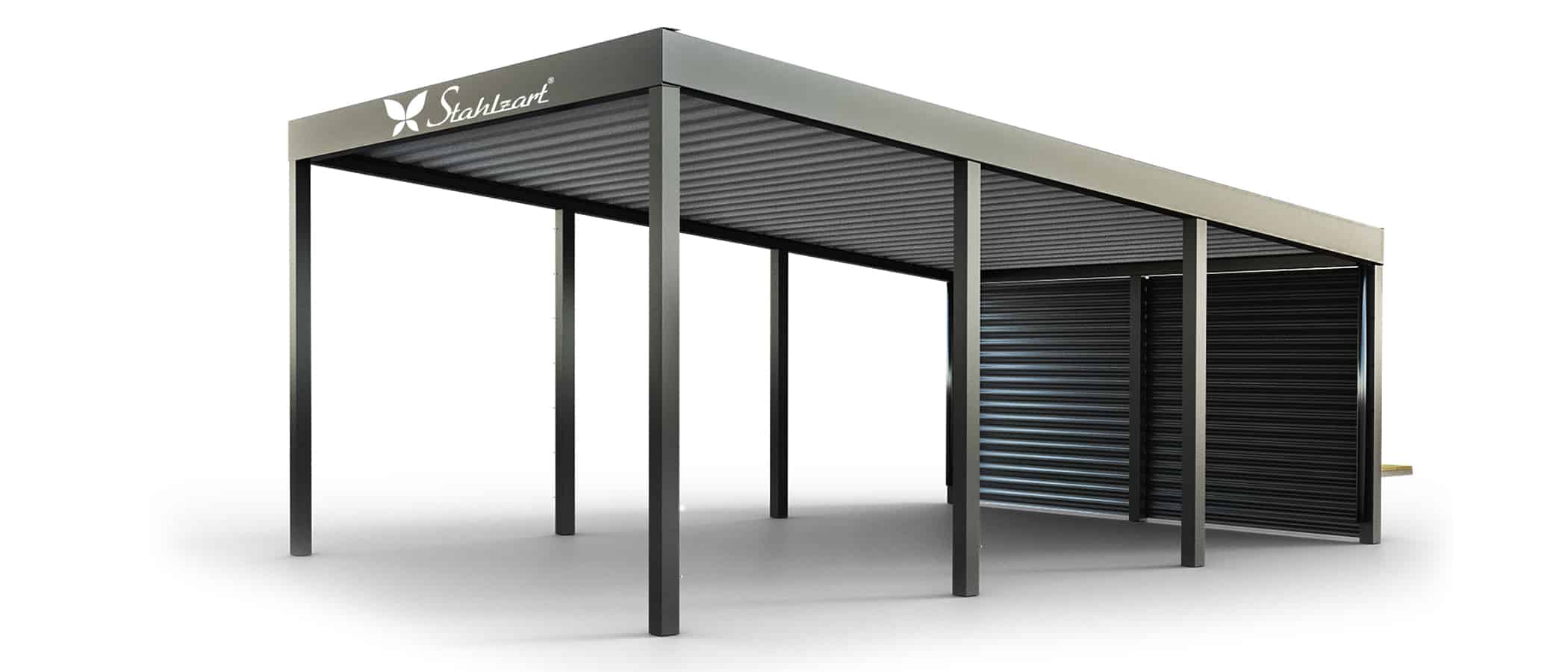 solar-carport-mit-pultdach-carports-solarcarport-pultdach-carportdach-design-strom-angebot-photovoltaikanlage-module-solardach-metall-stahl-einzelcarport-mit-stahlblech-seitenwand-stahlzart