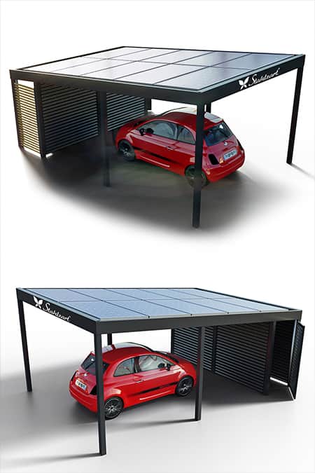solar-carport-mit-pultdach-metall-bauen-kosten-kaufen-preis-hersteller-holz-stahl-dach-solarcarports-fuer-e-autos-fahrzeuge-modern-design-stahlzart