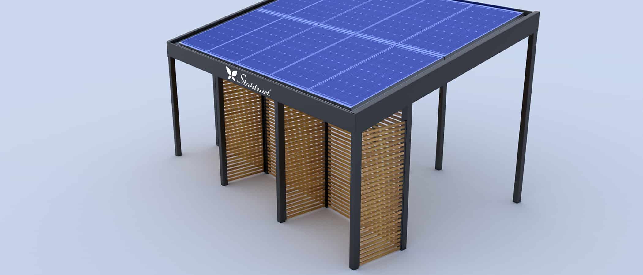 stahlzart-solar-carport-carports-e-fahrzeuge-solaranlage-strom-solarcarport-e-auto-kosten-30-jahre-carportdach-photovoltaik-schraegdach-laerche-seitenwand-vorteile-fragen-holz-metall-stahl
