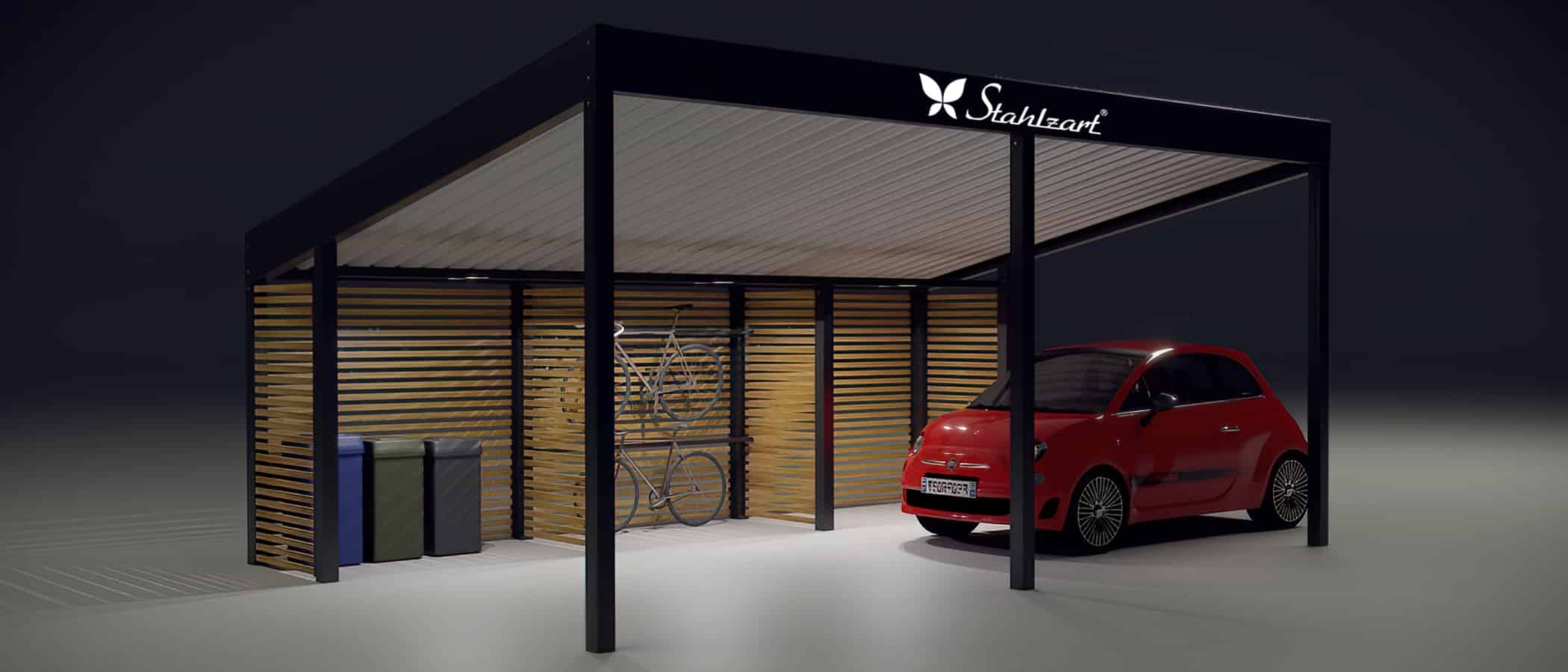 stahlzart-solar-carport-carports-e-fahrzeuge-solaranlage-strom-solarcarport-e-auto-kosten-30-jahre-carportdach-photovoltaik-schraegdach-mueltonne-fahrrad-fiat-500-vorteile-fragen-holz-metall-stahl