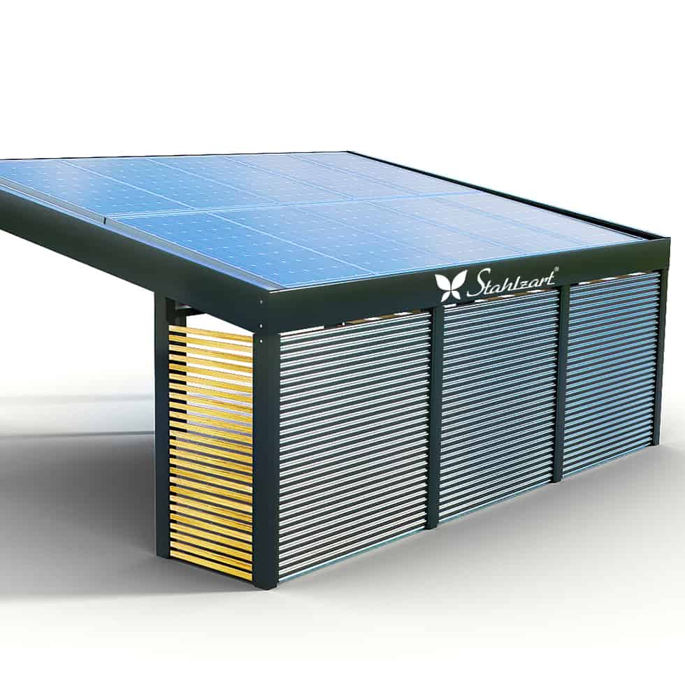 stahlzart-solar-carport-carports-e-fahrzeuge-solaranlage-strom-solarcarport-e-auto-kosten-30-jahre-carportdach-photovoltaik-schraegdach-stahlblech-seitenwand-vorteile-fragen-holz-metall-stahl-design