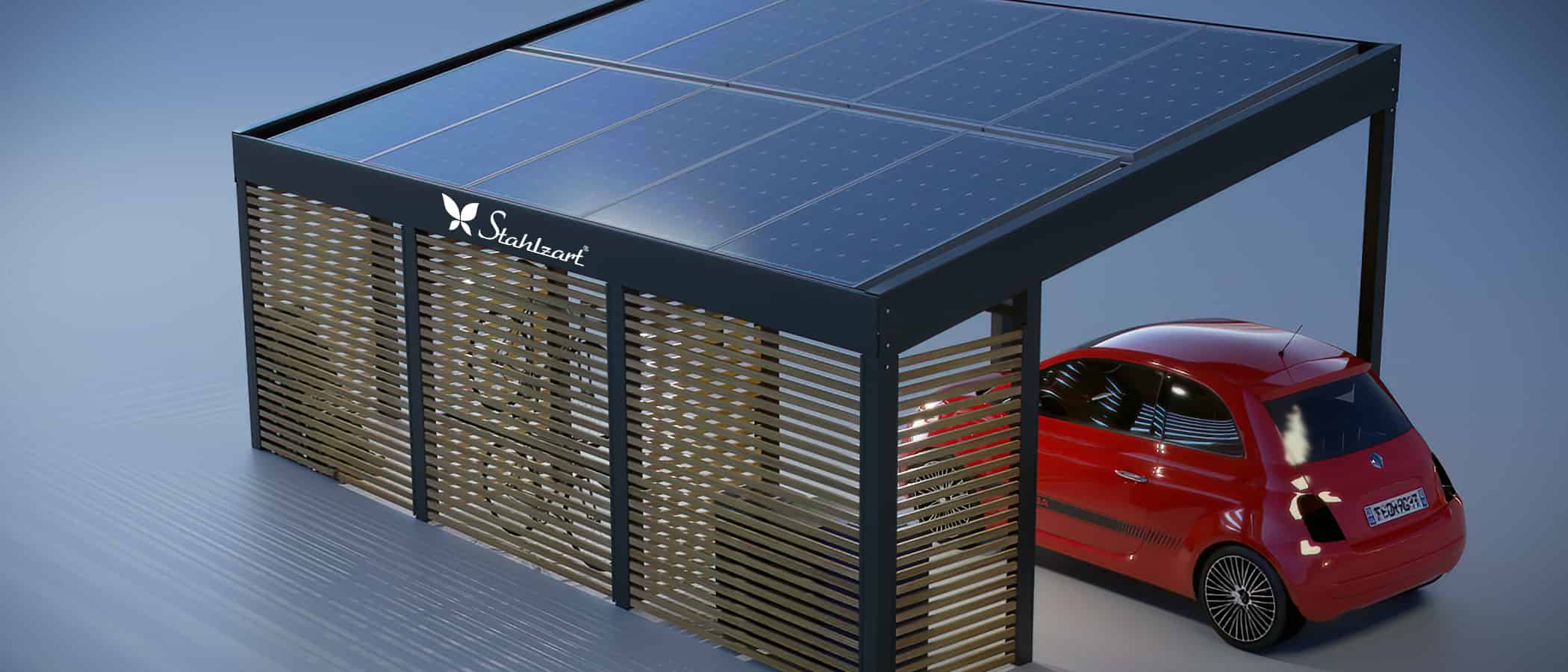 stahlzart-solar-carport-carports-e-fahrzeuge-solaranlage-strom-solarcarport-e-auto-kosten-30-jahre-dach-photovoltaik-schraegdach-muelltonnen-fahrraeder-fiat-500-vorteile-fragen-holz-metall-stahl