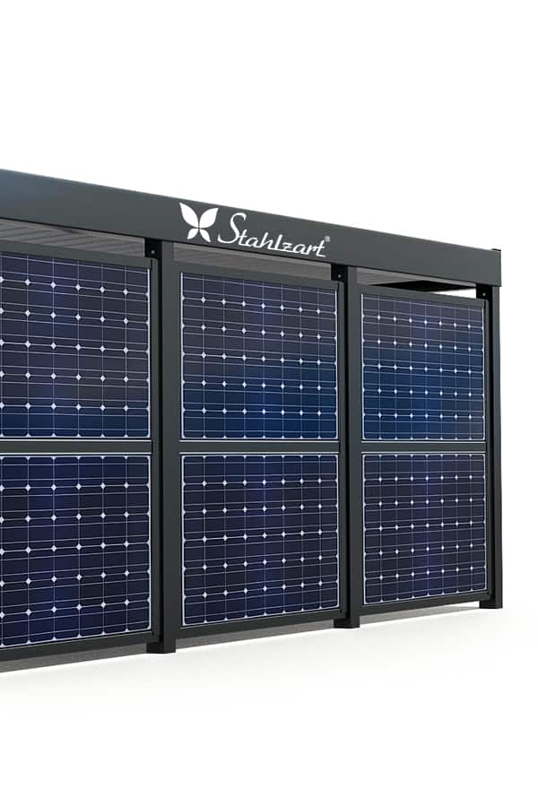 stahlzart-solar-carport-carports-e-fahrzeuge-solaranlage-strom-solarcarport-e-auto-kosten-30-jahre-flachdach-photovoltaik-solarmodule-wand-vorteile-fragen-metall-stahl-offen-freistehend-modern