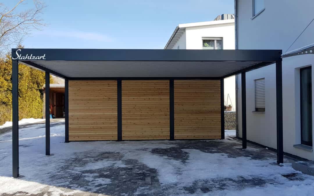 Stahlcarport mit Abstellraum – Bregenz