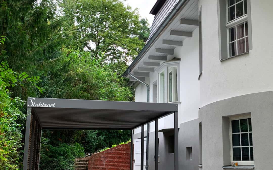 Einzelcarport mit Lärche Seitenwand – Zschopau