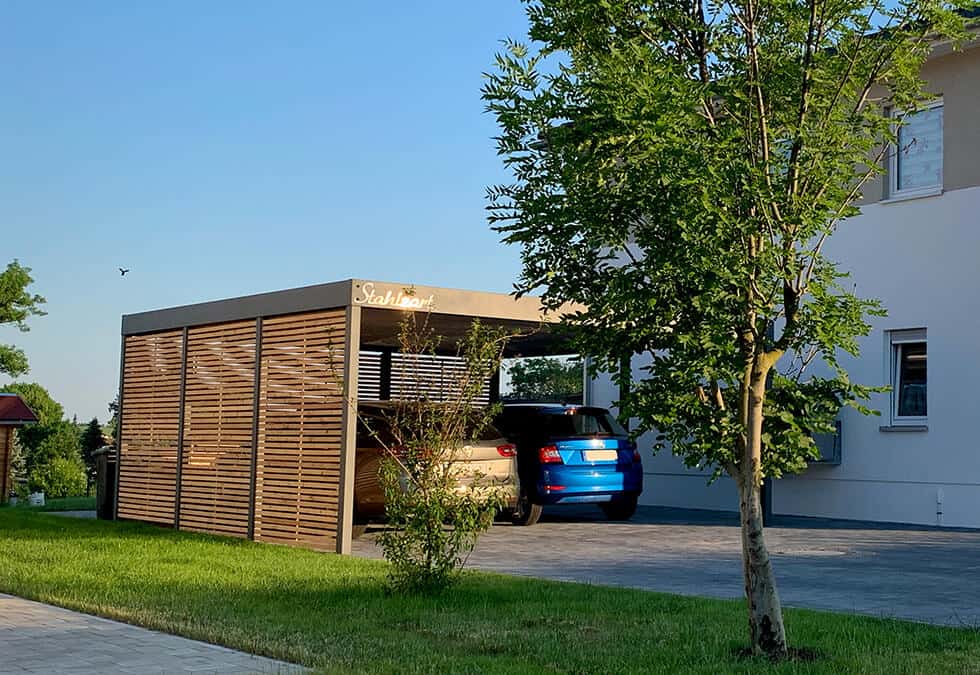 Doppelcarport Flachdach – Brandenburg