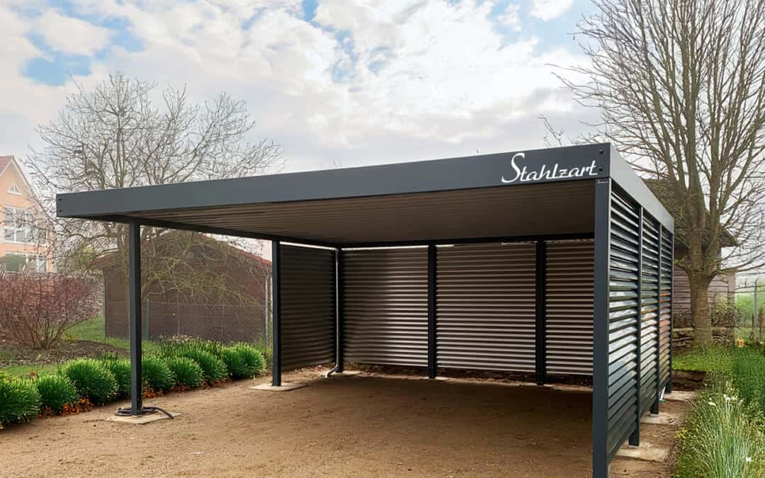 Doppelcarport Modern Anthrazit – Riesa