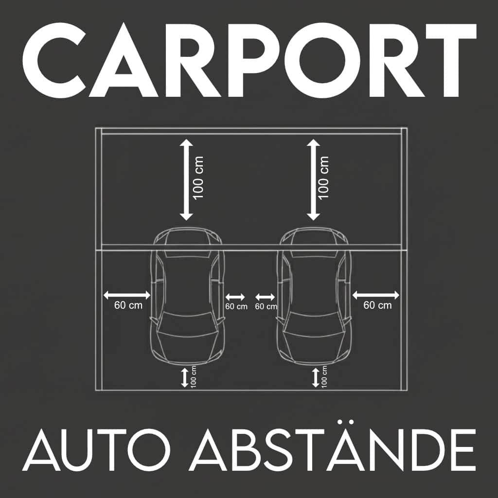 Detailplan Carport für Doppelstellplatz Technisch (Massiv) Technischer Architektur-Grundriss auf dunklem Papier: Skizze ist konzipiert für exakte Flächenplanung des integrierten Abstellraums – 850+ Projekte.